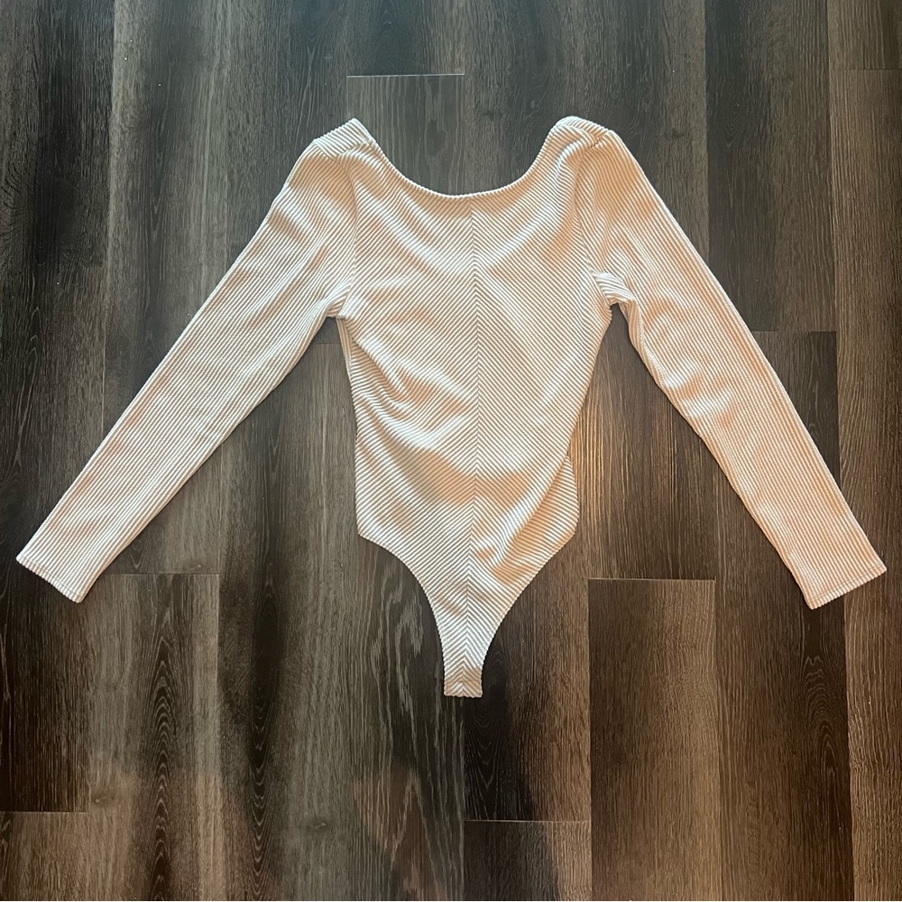 Vici Raquel Ribbed Bodysuit - Beige